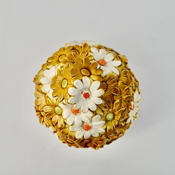 Fred Roberts Co. Daisy Round Cookie Jar Vintage - Picture 4 of 10